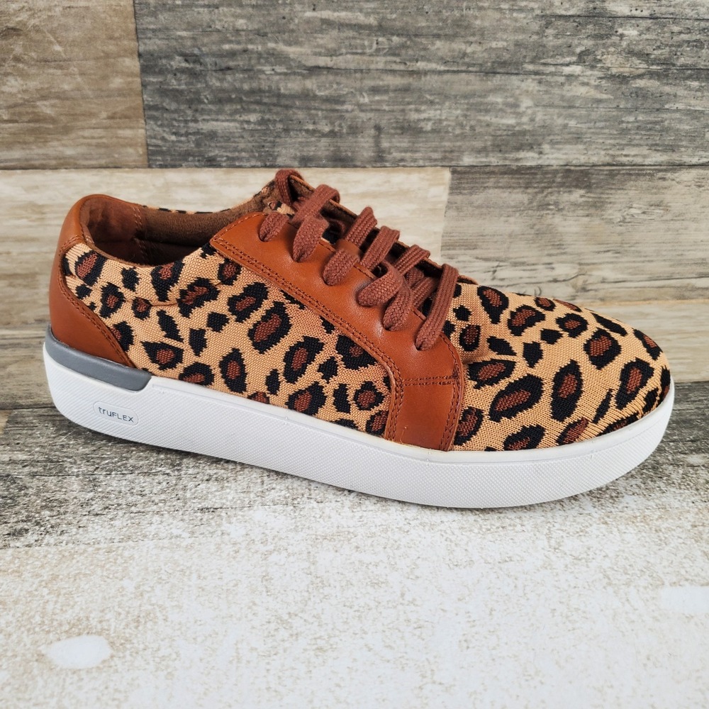 Rockport Works Parissa Womens Shoes Sz 6.5 M Leopard Leather Comp Toe Lace Up